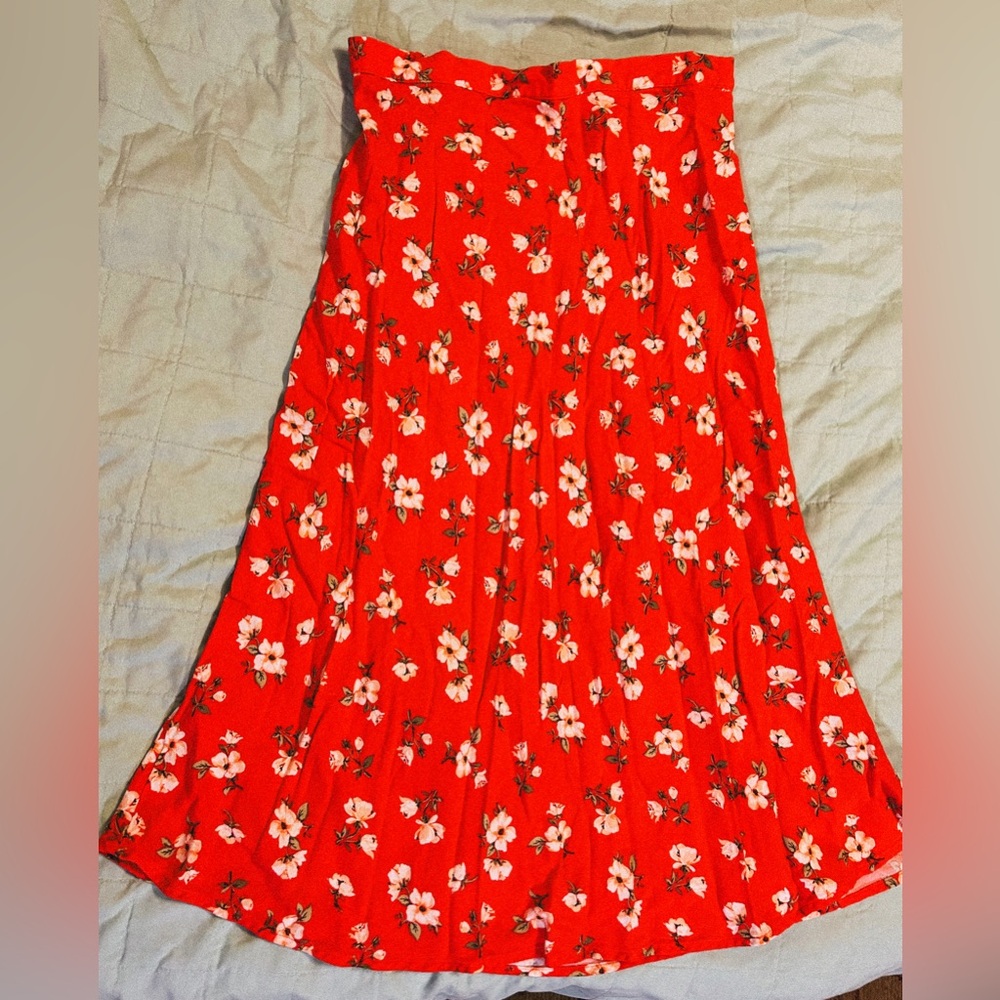 Old Navy A-Line Skirt - red/orange